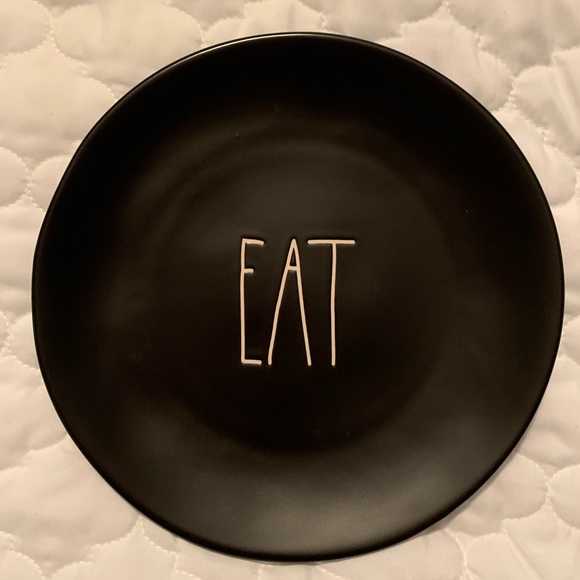 Rae Dunn Other - Rae Dunn black “Eat” plates